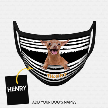 Personalized Dog Gift Idea - Chihuahua In The Middle For Dog Lovers - Cloth Mask